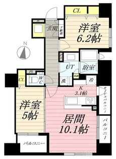 リビオ中島公園アルファタワー【4階】の間取り