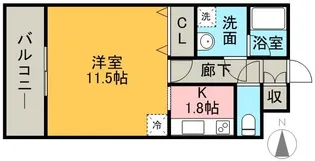 プライム415【101号室】の間取り