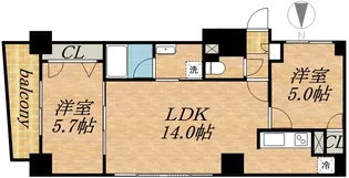 ビッグパレス中島公園【4階】の間取り
