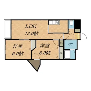 サイレンス旭ヶ丘【102号室】の間取り