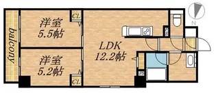 ビッグパレス南6条【8階】の間取り