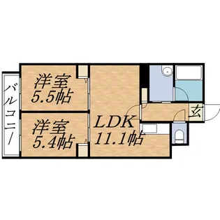ビッグパレス南6条【6階】の間取り