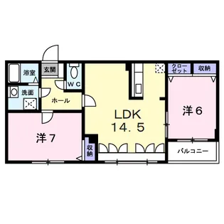 エレガンス宮の森アネックス【4階】の間取り