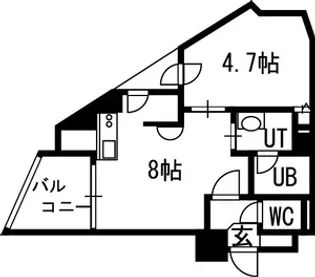 クラッセ円山 WEST【00403号室】の間取り