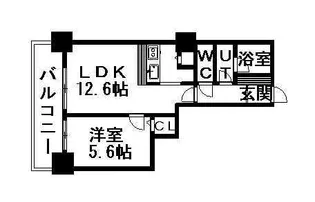 PRIME URBAN札幌 RIVER FRONT【02202号室】の間取り