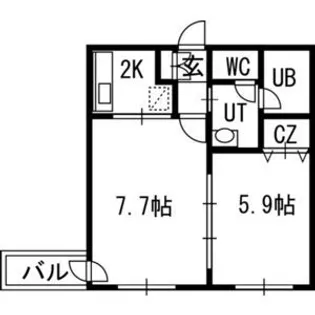 ミュプレ円山公園【00508号室】の間取り