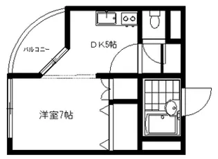エンドレス三井南6条【00410号室】の間取り