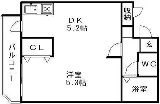 エンドレス三井南6条【00403号室】の間取り