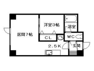 モア南6条【00407号室】の間取り