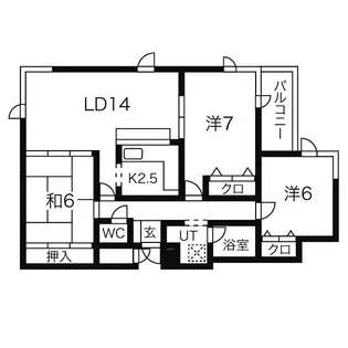 ルピナス宮の森【3階】の間取り