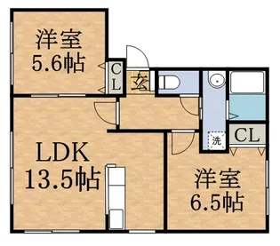 ファミル山鼻【201号室】の間取り