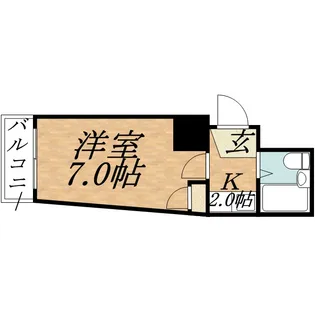 フロンティア北一条【00201号室】の間取り