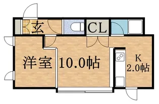 サンシャイン山鼻【00201号室】の間取り