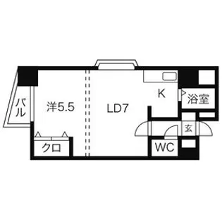 パークヒルズ中央411【807号室】の間取り