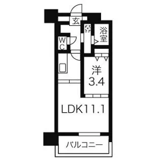 イリオス中島公園【9階】の間取り