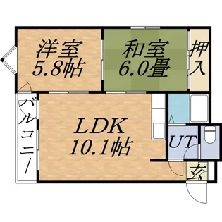プラザ・スズ札幌Ⅱ【301号室】の間取り