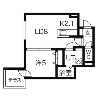 EーHORIZON北円山(北4西22)【1階】の間取り