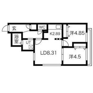ブランノワールW18.EXE【3階】の間取り