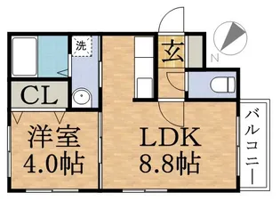 アール宮の沢【2階】の間取り