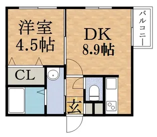 ルフト琴似【3階】の間取り