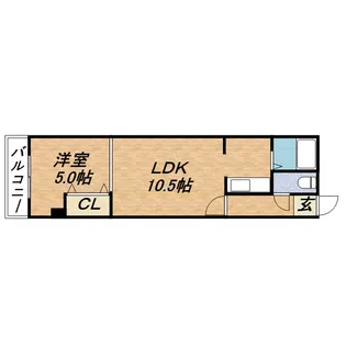 ミラバ札幌中央【1005号室】の間取り