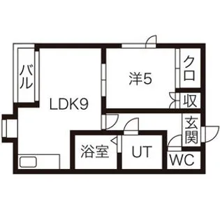 フォンテーヌ村川【201号室】の間取り