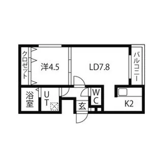 ルジュール琴似【3階】の間取り