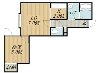 フォート・デルッシ新発寒【1階】の間取り