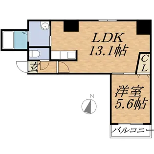 SPACE北3条【5階】の間取り