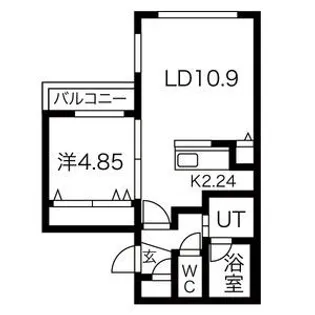 ESTAVIE円山(エスタヴィエ円山)【0302号室】の間取り