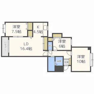 グレイス北円山 旭堂第11【2階】の間取り