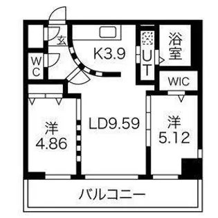 コローレ知事公館前【9階】の間取り