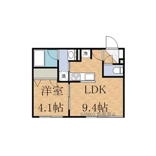 エヴァ北円山【0103号室】の間取り