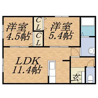 ラティール北円山【2階】の間取り