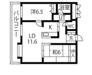 MANSION KURODA南8条II【205号室】の間取り
