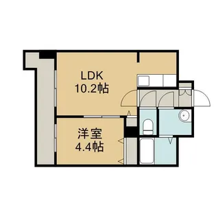 レジディア札幌駅前【4階】の間取り