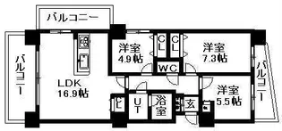レジディア円山北5条【9階】の間取り