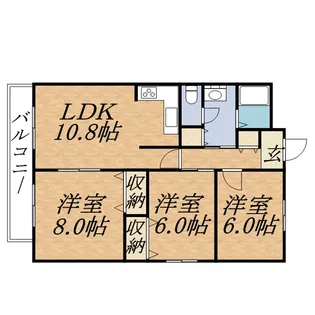 メゾン伏見【1階】の間取り