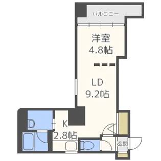 札幌中央レジデンス【1206号室】の間取り