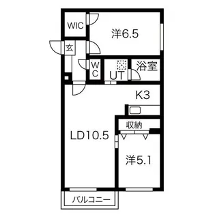 ノルテ円山【3階】の間取り