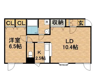 ヴィラ山鼻・Ⅱ【201号室】の間取り