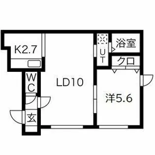 グランメール幌西A【402号室】の間取り