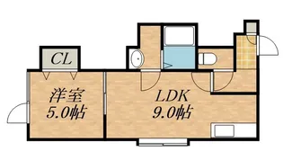グランツリーベ篠路【205号室】の間取り