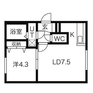 レストヒルズ南郷【4階】の間取り