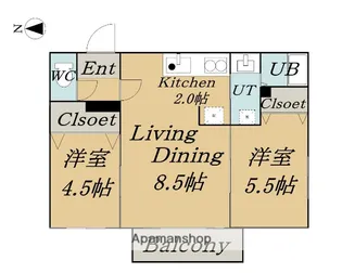 北海道札幌市中央区南八条西16丁目【マンション】の間取り