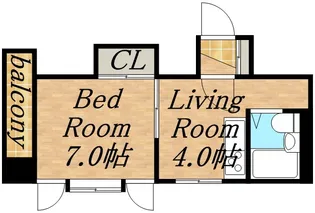 キャッスル北沢札幌【0404号室】の間取り