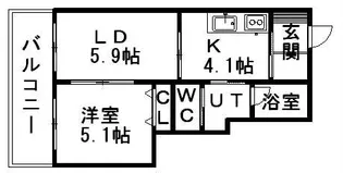 KDXレジデンス大通公園【14階】の間取り