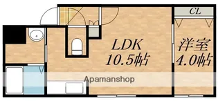 プレシェルト創成川イーストA棟【3階】の間取り