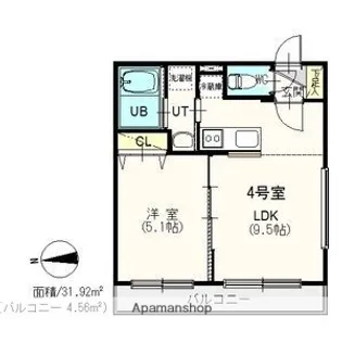 北海道札幌市豊平区水車町7丁目【マンション】の間取り