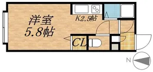 コート山鼻【103号室】の間取り